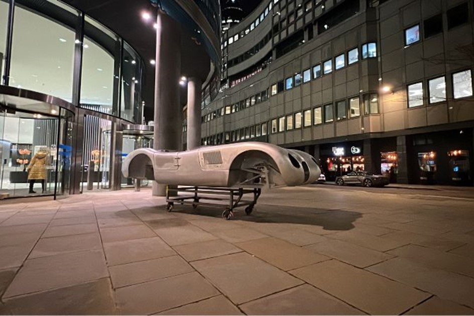 An Ecurie Ecosse metal shell in London